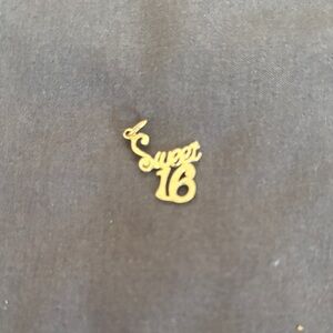 14K Gold Sweet 16 Pendant